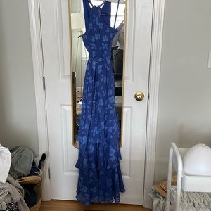 Ralph Lauren blue gorgeous wedding guest dress, size 4